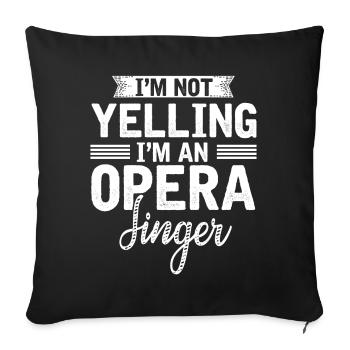 Opera singer, voice, opera - Sofa pillowcase 17,3'' x 17,3'' (45 x 45 cm) - black - Front