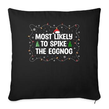Christmas Quote, Funny Christmas Quote - Sofa pillowcase 17,3'' x 17,3'' (45 x 45 cm) - black - Front
