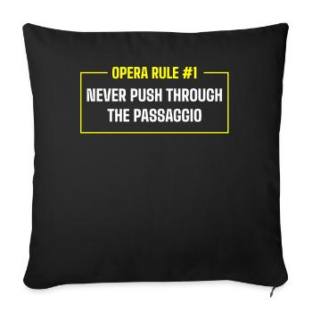 Opera singer, voice, opera - Sofa pillowcase 17,3'' x 17,3'' (45 x 45 cm) - black - Front