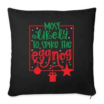 Christmas Quote, Funny Christmas Quote - Sofa pillowcase 17,3'' x 17,3'' (45 x 45 cm) - black - Front