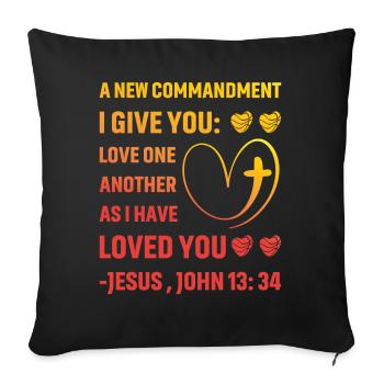 Christentum Zitat - Sofakissenbezug 45 x 45 cm - Schwarz - Vorne