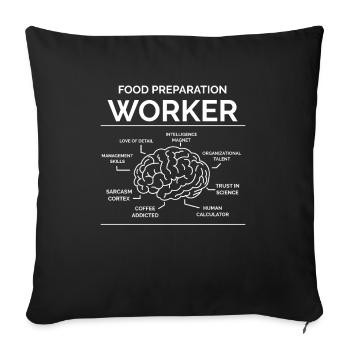 Travailleur - Housse de coussin décorative 45 x 45 cm - noir - Devant