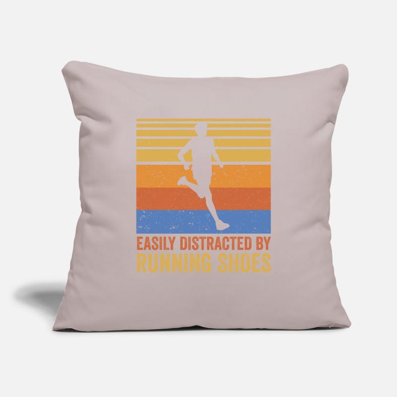 Distrait par les chaussures de course - Runner Laufen Runner Housse de coussin décorative 45 x 45 cm