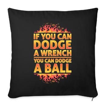 Sports d’équipe de ballon chasseur - Housse de coussin décorative 45 x 45 cm - noir - Devant