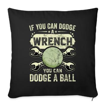 Sports d’équipe de ballon chasseur - Housse de coussin décorative 45 x 45 cm - noir - Devant