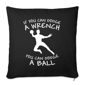 Sports d’équipe de ballon chasseur - Housse de coussin décorative 45 x 45 cm - noir - Devant