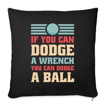 Sports d’équipe de ballon chasseur - Housse de coussin décorative 45 x 45 cm - noir - Devant