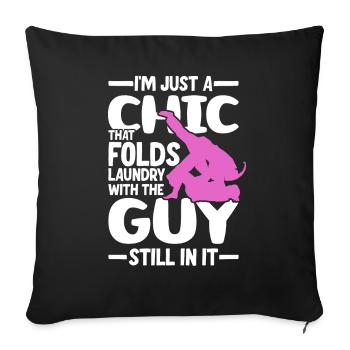 Funny Brazilian Jiu Jitsu Quote BJJ Women - Sofa pillowcase 17,3'' x 17,3'' (45 x 45 cm) - black - Front