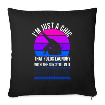 Funny Brazilian Jiu Jitsu Quote BJJ Women - Sofa pillowcase 17,3'' x 17,3'' (45 x 45 cm) - black - Front