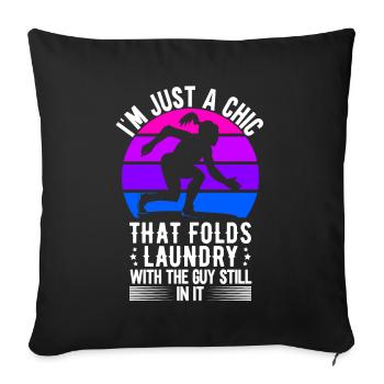 Drôle Jiu Jitsu Brésilien Citation BJJ Femmes - Housse de coussin décorative 45 x 45 cm - noir - Devant