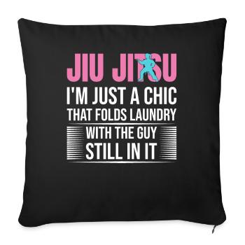 Funny Brazilian Jiu Jitsu Quote BJJ Women - Sofa pillowcase 17,3'' x 17,3'' (45 x 45 cm) - black - Front
