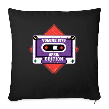 Volume 1976 April Edition - Sofa pillowcase 17,3'' x 17,3'' (45 x 45 cm) - black - Front