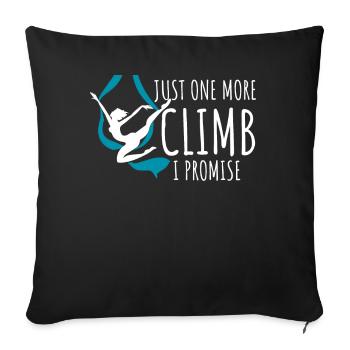 Gagnant de l’air. Soie aérienne - Housse de coussin décorative 45 x 45 cm - noir - Devant
