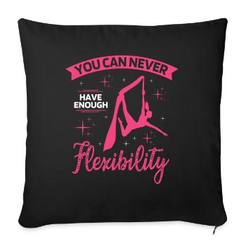 Gagnant de l’air. Soie aérienne - Housse de coussin décorative 45 x 45 cm - noir - Devant