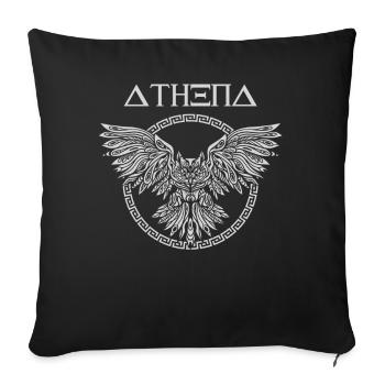 Athéna Mythologie grecque - Housse de coussin décorative 45 x 45 cm - noir - Devant