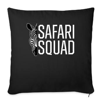 Safari Squad - African Safari Adventures - Sofa pillowcase 17,3'' x 17,3'' (45 x 45 cm) - black - Front