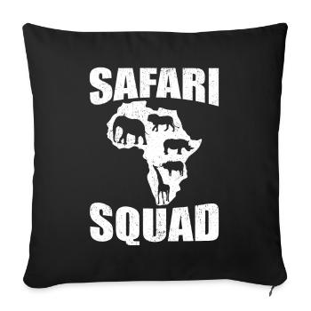 Safari Squad - African Safari Adventures - Housse de coussin décorative 45 x 45 cm - noir - Devant