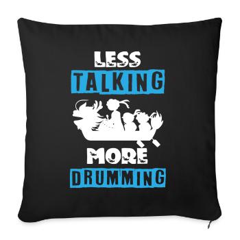 Course de bateaux-dragons, bateaux-dragons, frappe de plomb - Housse de coussin décorative 45 x 45 cm - noir - Devant