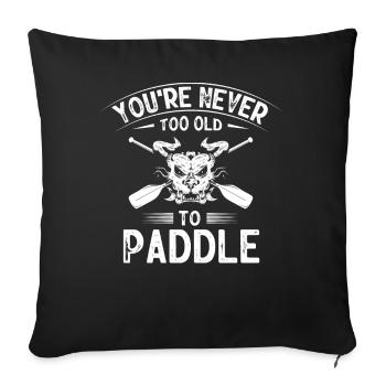 Course de bateaux-dragons, bateaux-dragons, frappe de plomb - Housse de coussin décorative 45 x 45 cm - noir - Devant
