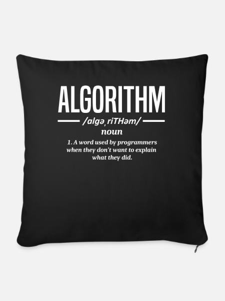 Algorithmus-Programmierer, Kodierung, Kodierer - Sofakissenbezug 45 x 45 cm - Schwarz