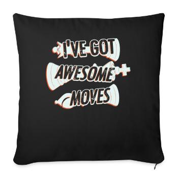 chess, chess player, chess quote - Sofa pillowcase 17,3'' x 17,3'' (45 x 45 cm) - black - Front