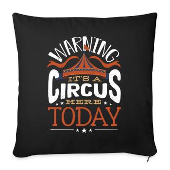 Children's party with circus themes - Sofa pillowcase 17,3'' x 17,3'' (45 x 45 cm) - black - Front