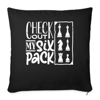 chess, chess player, chess quote - Sofa pillowcase 17,3'' x 17,3'' (45 x 45 cm) - black - Front