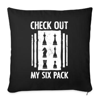 chess, chess player, chess quote - Sofa pillowcase 17,3'' x 17,3'' (45 x 45 cm) - black - Front