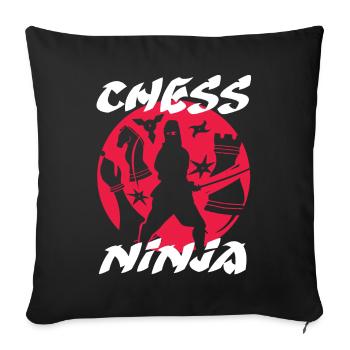 chess, chess player, chess quote - Sofa pillowcase 17,3'' x 17,3'' (45 x 45 cm) - black - Front