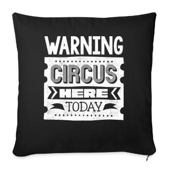 Children's party with circus themes - Sofa pillowcase 17,3'' x 17,3'' (45 x 45 cm) - black - Front