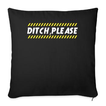 Baggerfahrer, Grabe Sachen Aus - Sofakissenbezug 45 x 45 cm - Schwarz - Vorne