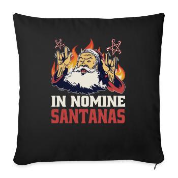 Satanic Santa Funny Metal Christmas - Sofa pillowcase 17,3'' x 17,3'' (45 x 45 cm) - black - Front