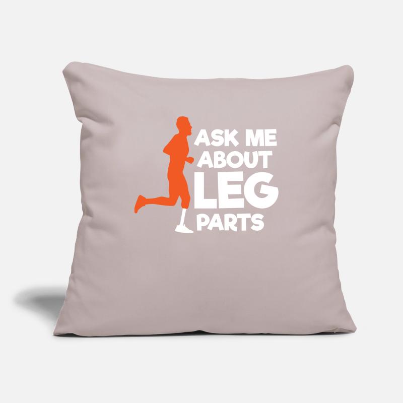 Prothèse de jambe, prothèse, amputé, amputation Housse de coussin décorative 45 x 45 cm