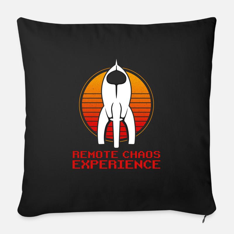 Remote Chaos Experience - Sofa pillowcase 17,3'' x 17,3'' (45 x 45 cm) - black