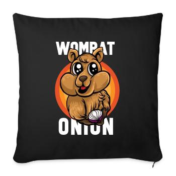 Wombat Onion - Wombat-Zwiebel - Sofa pillowcase 17,3'' x 17,3'' (45 x 45 cm) - black - Front