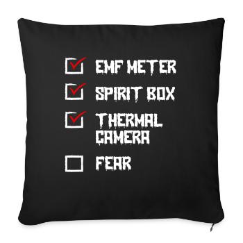 Ghost Hunter, EMF -Meter, Wärmekamera - Sofakissenbezug 45 x 45 cm - Schwarz - Vorne
