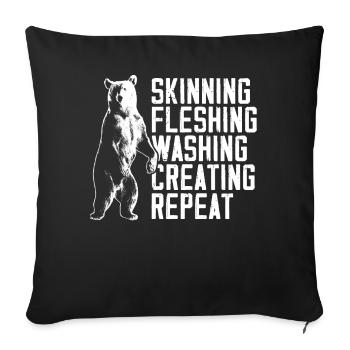Taxidermy, Taxidermist, Animal Conservation - Sofa pillowcase 17,3'' x 17,3'' (45 x 45 cm) - black - Front