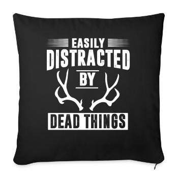 Taxidermy, Taxidermist, Animal Conservation - Sofa pillowcase 17,3'' x 17,3'' (45 x 45 cm) - black - Front