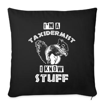 Taxidermy, Taxidermist, Animal Conservation - Sofa pillowcase 17,3'' x 17,3'' (45 x 45 cm) - black - Front