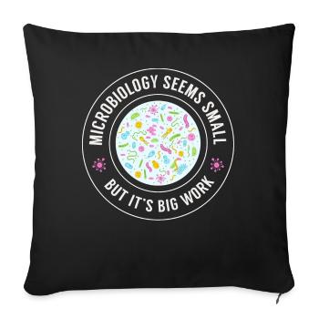 Microbiology, Organism, Biotechnology - Sofa pillowcase 17,3'' x 17,3'' (45 x 45 cm) - black - Front