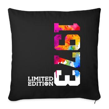 53E ANNIVERSAIRE ÉDITION LIMITÉE 1973 - Housse de coussin décorative 45 x 45 cm - noir - Devant
