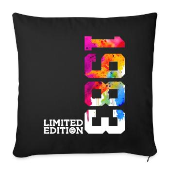 43RD BIRTHDAY LIMITED EDITION 1983 - Sofa pillowcase 17,3'' x 17,3'' (45 x 45 cm) - black - Front