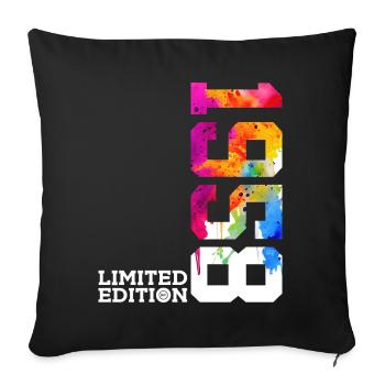 68TH BIRTHDAY LIMITED EDITION 1958 - Sofa pillowcase 17,3'' x 17,3'' (45 x 45 cm) - black - Front