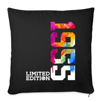 71E ANNIVERSAIRE ÉDITION LIMITÉE 1955 - Housse de coussin décorative 45 x 45 cm - noir - Devant