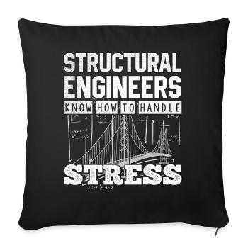 Civil engineers - Sofa pillowcase 17,3'' x 17,3'' (45 x 45 cm) - black - Front