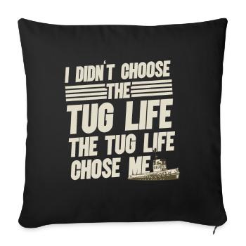 Schlepper Schleppboot Tug Life - Sofa pillowcase 17,3'' x 17,3'' (45 x 45 cm) - black - Front