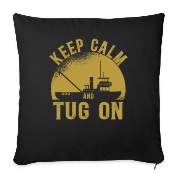 Schlepper Schleppboot Tug Life - Housse de coussin décorative 45 x 45 cm - noir - Devant