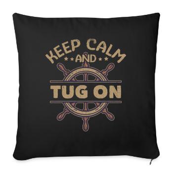 Schlepper Schleppboot Tug Life - Sofa pillowcase 17,3'' x 17,3'' (45 x 45 cm) - black - Front