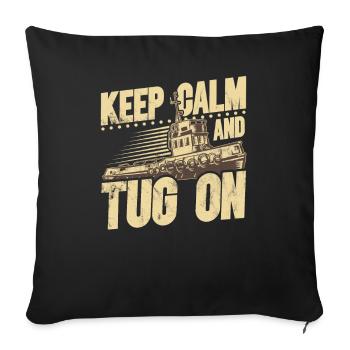 Schlepper Schleppboot Tug Life - Sofa pillowcase 17,3'' x 17,3'' (45 x 45 cm) - black - Front