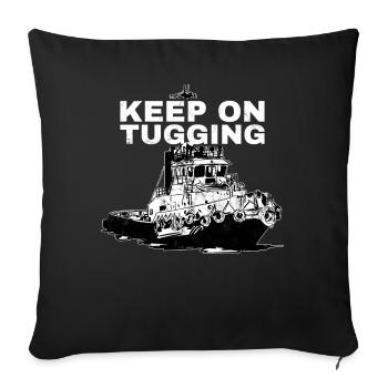 Schlepper Schleppboot Tug Life - Housse de coussin décorative 45 x 45 cm - noir - Devant